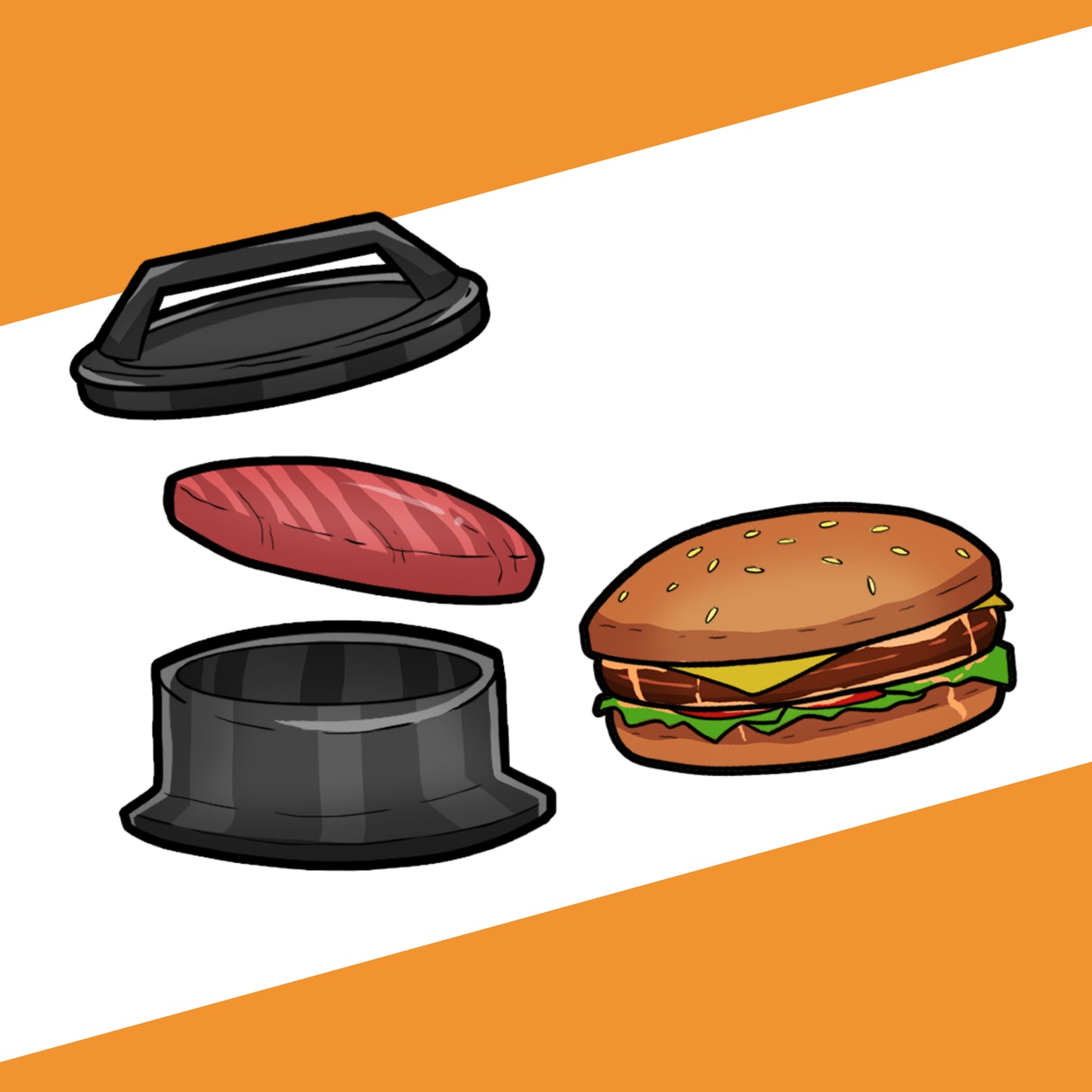 Hamburgerpers (kunststof)