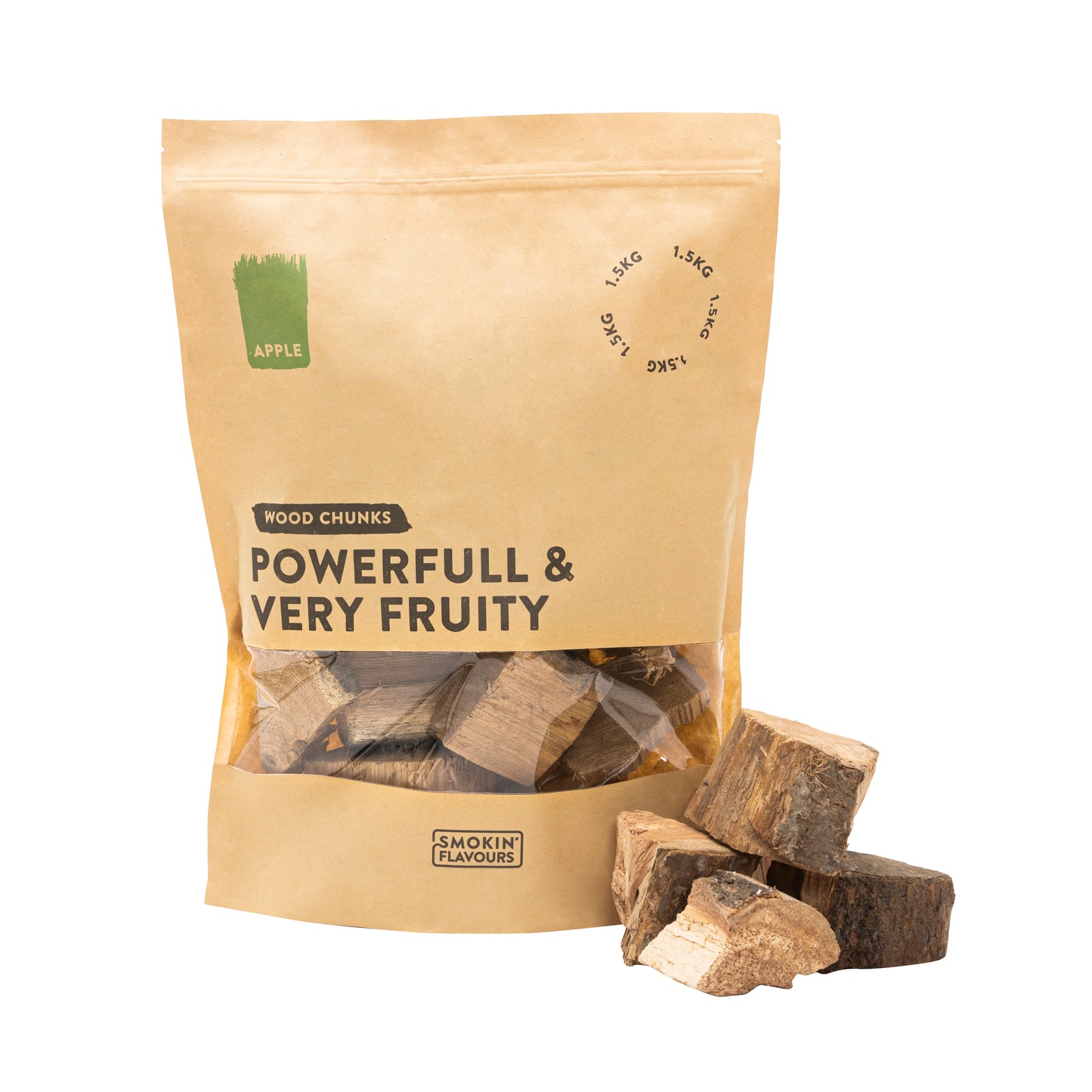 Rookchunks - Appel (1,5 kg)